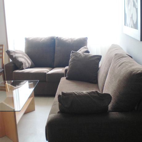 Livingroom PROINCA 2 bedroom apartment for rent dulcinea 25 Madrid