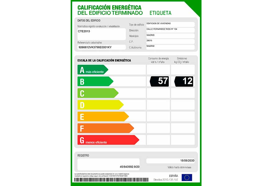Proinca Moncloa Building Energy Efficiency Label