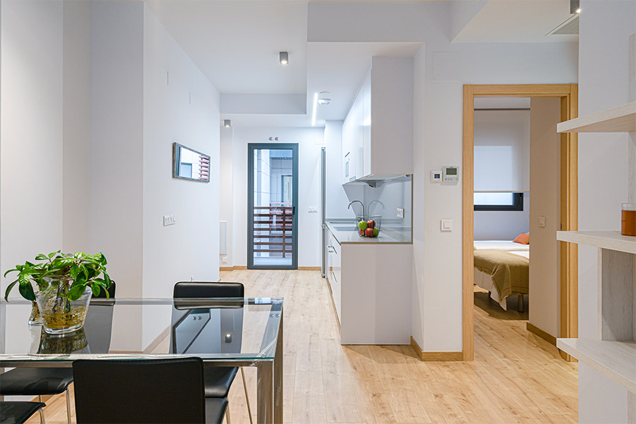 General view of the 2-bedroom flat C of the Proinca Moncloa Building