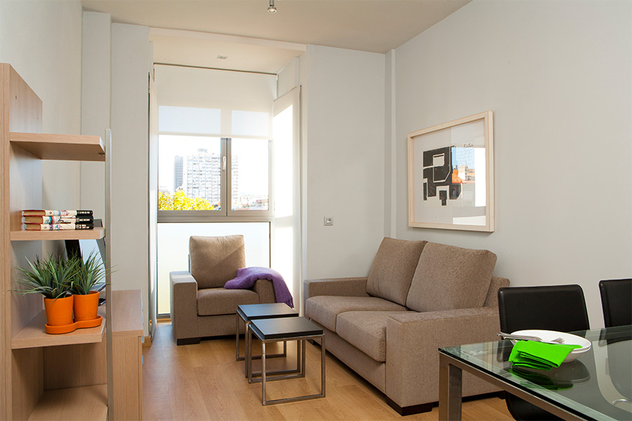 Living room of 1 bedroom apartment  Infanta Mercedes